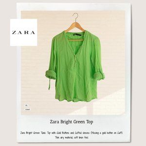 Zara Bright Green Top